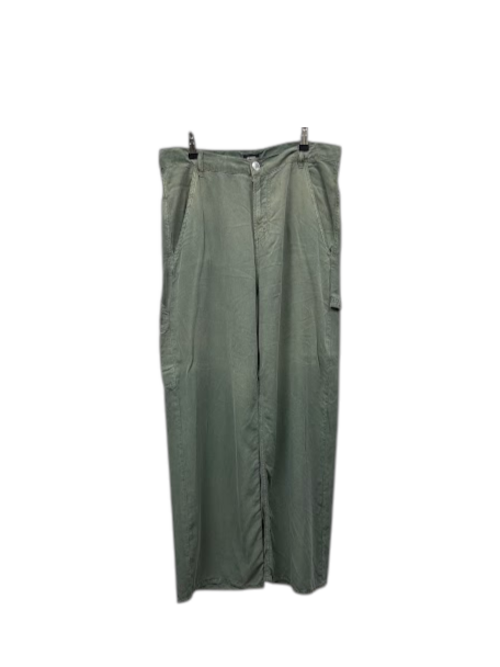 Front view — Pinko Oslo Green Wide-Leg Trousers – IT 44.