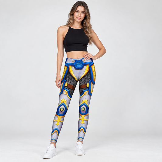 World of Warcraft Blue Multicolour Leggings – M — photo 1