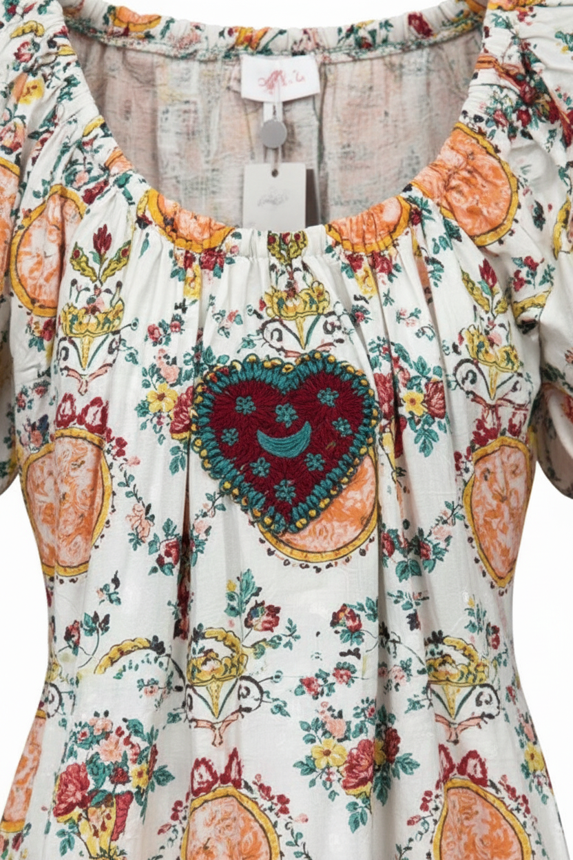 Barok multicolour embellished maxi dress