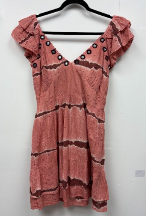Kitsch & Pop Edition Beige/Brown Ruffled Dress – L – product image 2