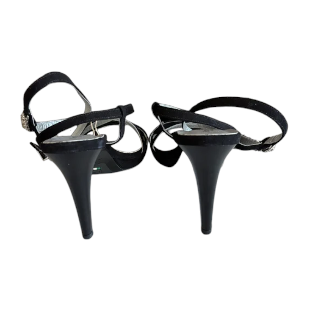 NeroGiardini Black and Silver Embellished Heeled Sandals – product image 6 of 6