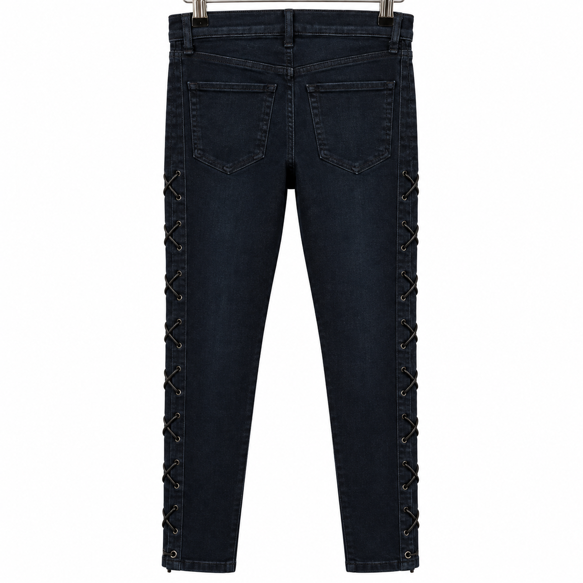 Back view — J Brand Jinx Maria High-Rise Skinny Lace-Up Jeans Size 25.