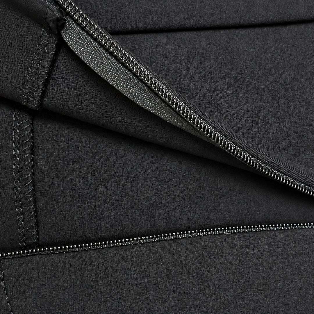 Design detail close-up — French Connection Blackout Jersey Leggings – Size XS.