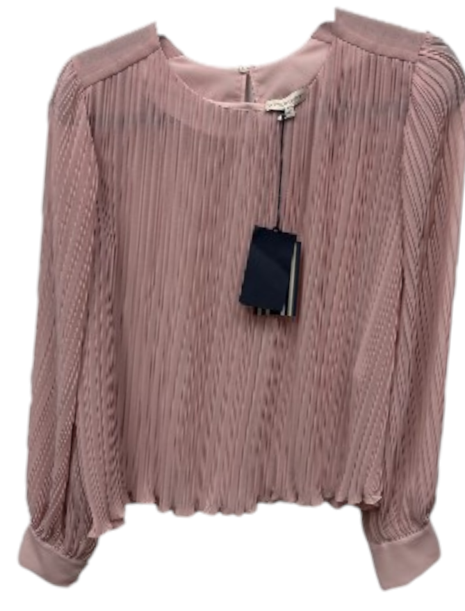 Front view — Camicetta Snob Antique Pink Pleated Blouse – IT 42.