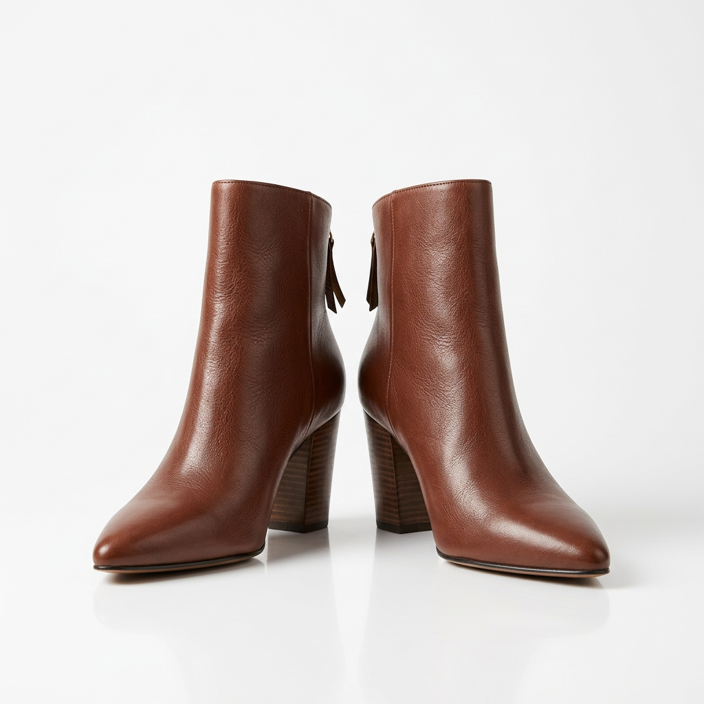 Side view — Vic Matié Brown Frida Leather Ankle Boots – EU 36.