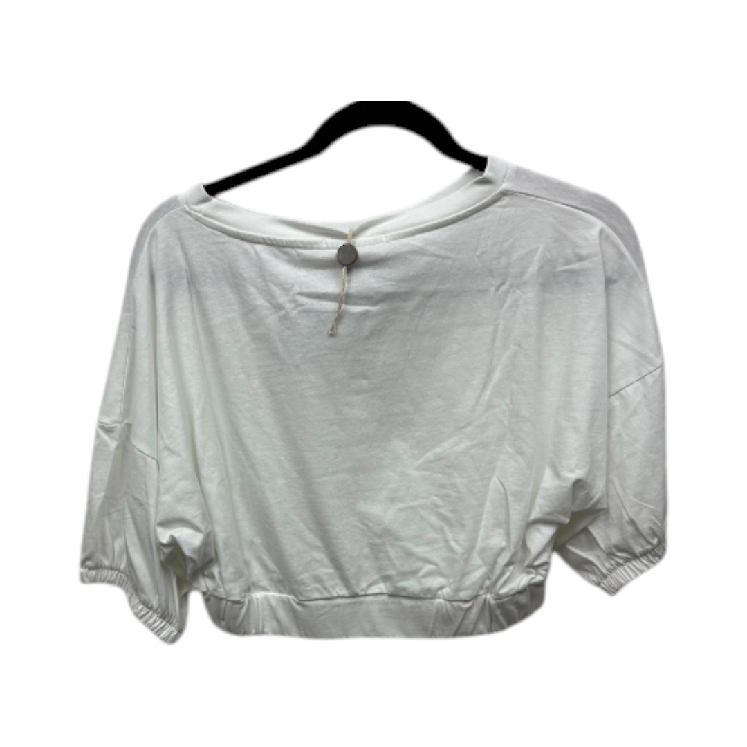 Back view — Shop Art Bianco Cropped Cotton Top – M.