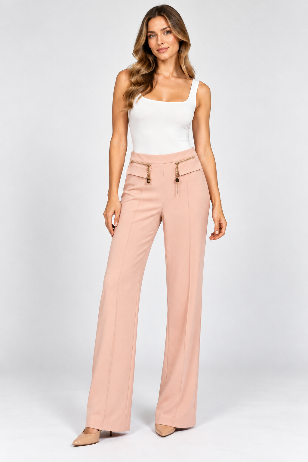 Elisabetta Franchi Cipria Trousers – IT 44 – product image 1