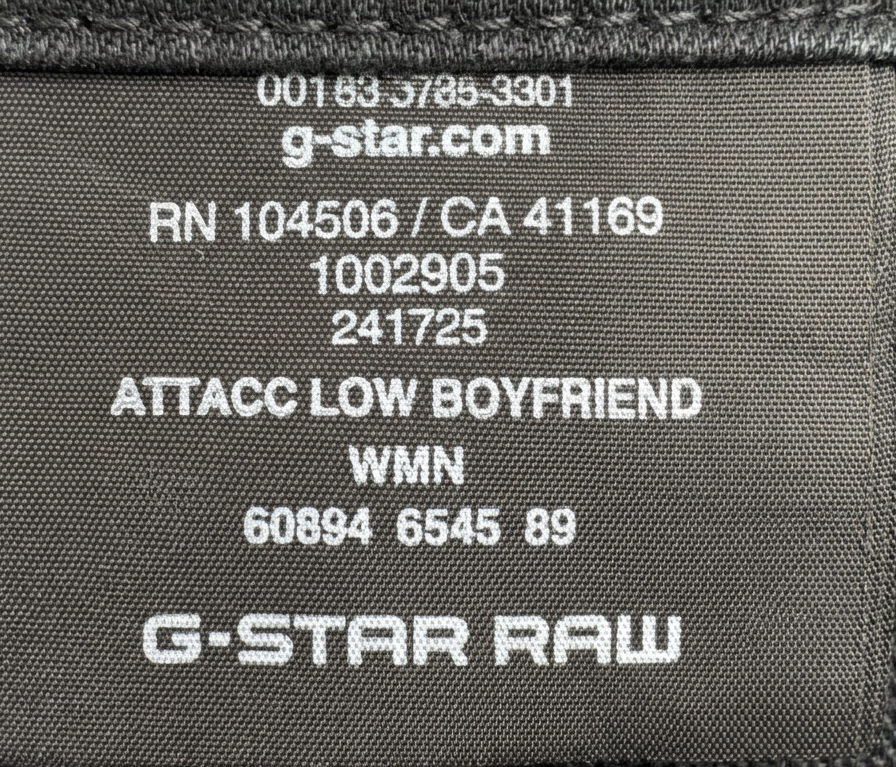 G-Star RAW Dark Aged Attacc Low Boyfriend Jeans – W30 L32