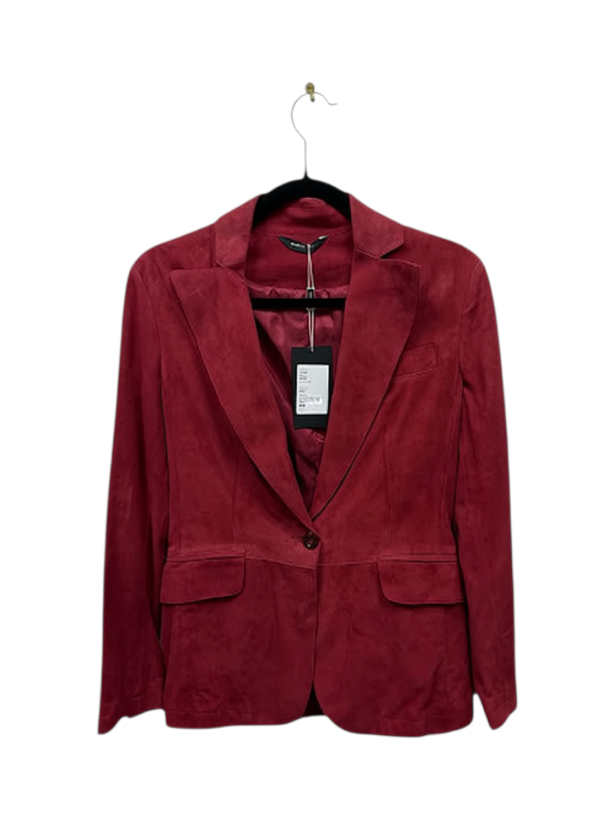 AFG’ 1972 Cherry Red Suede Leather Blazer IT 44 – product image 3