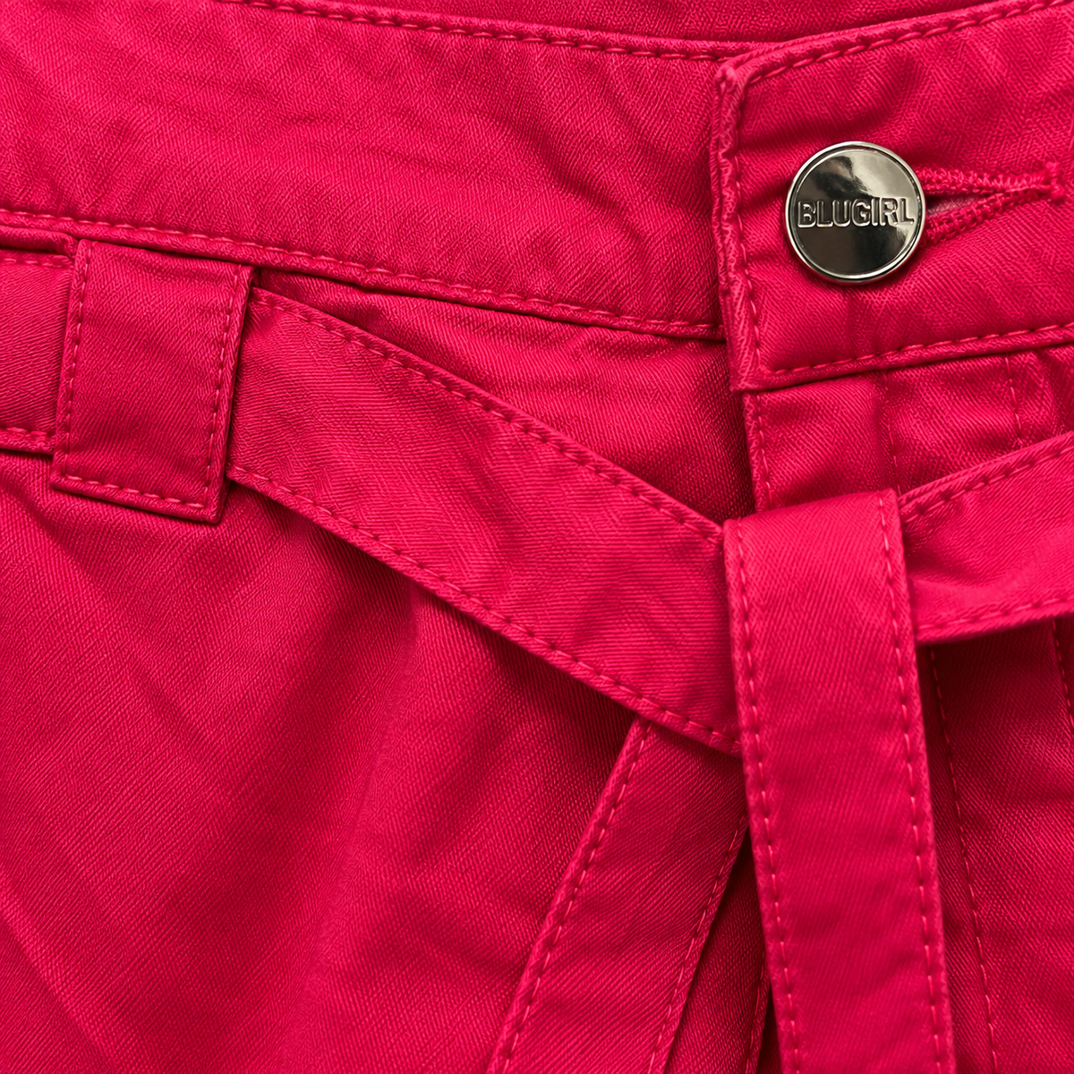 Blugirl Blumarine Cherry Pink Belted Flared Trousers – product image 5 of 12