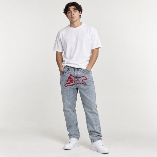 ICECREAM Running Dog Light Wash Blue Denim Jeans – W32