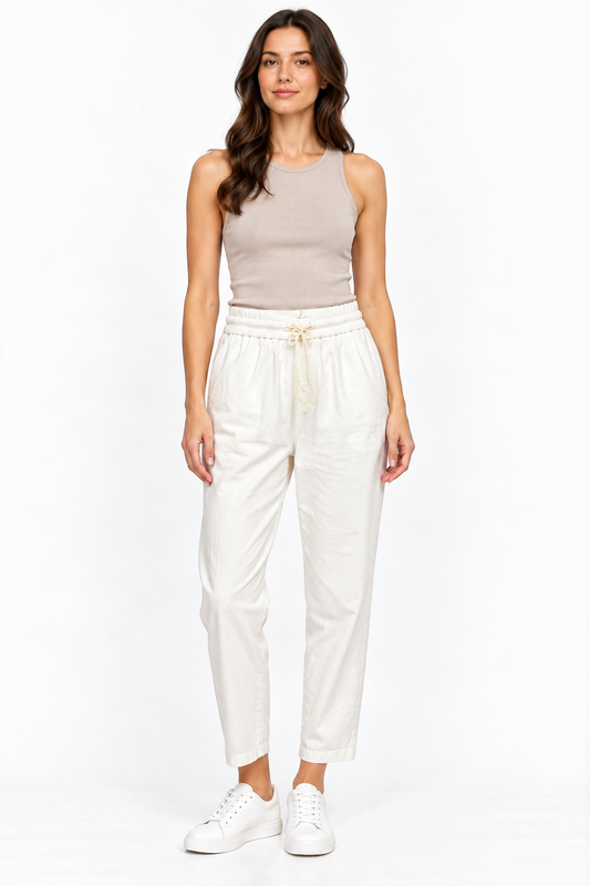 Circolo 1901 Latte Chino Trousers — UK 10