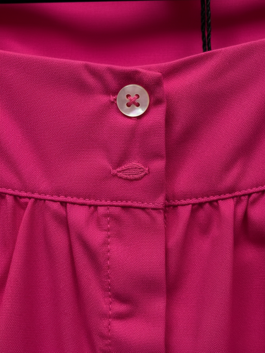 Berna Fuchsia Pink Cotton-Blend Puff Sleeve Blouse – One Size – product image 5 of 8