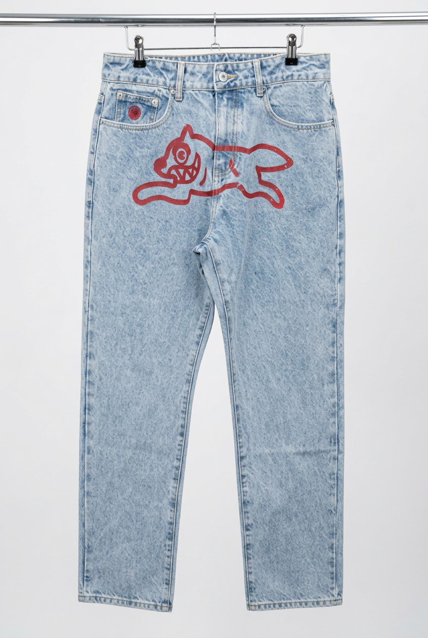 ICECREAM Running Dog Light Wash Blue Denim Jeans – W32