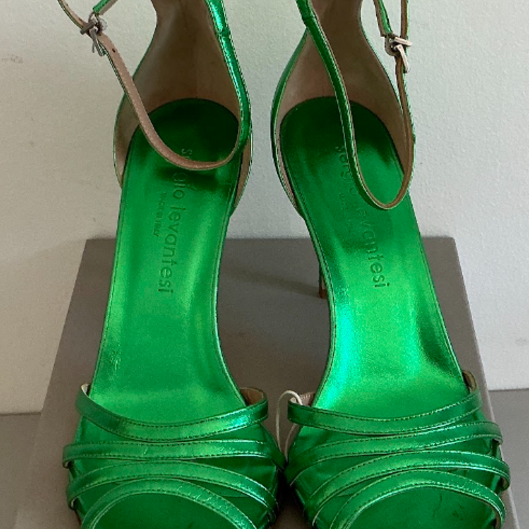 Sergio Levantesi Green Strappy Stiletto Heels – product image 6 of 15