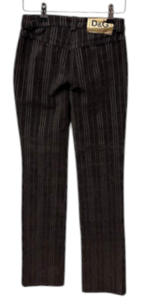 Dolce & Gabbana Dark Brown Textured Stripe Trousers – IT 38 — photo 4