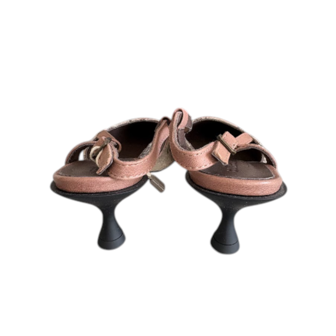 Collection Privée C1431N Gaimo Taupe Patterned Leather Slingback Heels – EU 36