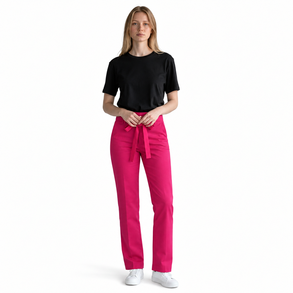 Shown on a model — Blugirl Blumarine Cherry Flared Trousers – UK 10.