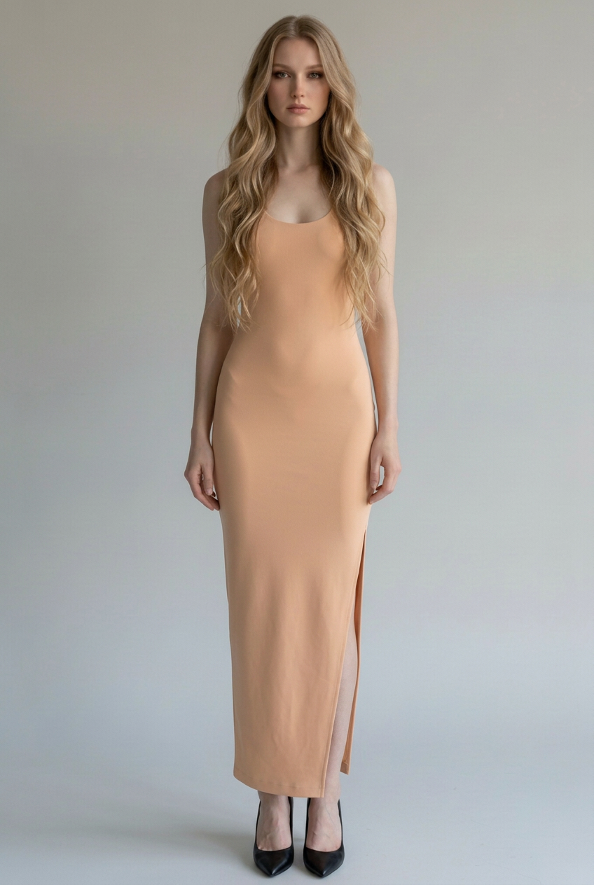 Patrizia Pepe Astral Blush padded-shoulder maxi dress, size II – product image 1