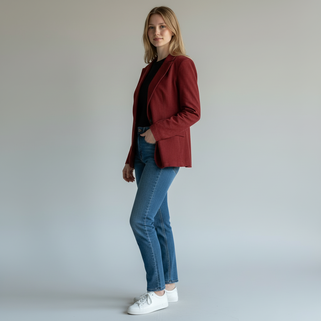AFG’ 1972 Cherry Red Suede Leather Blazer IT 44 – product image 2