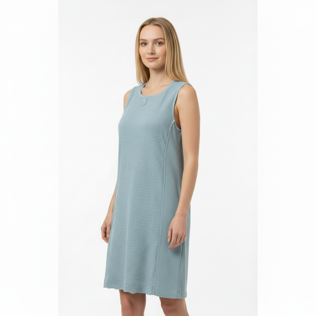 Elisa Cavaletti Acqua-Green Textured Dress – IT 42 / S / UK 8 — photograph 2