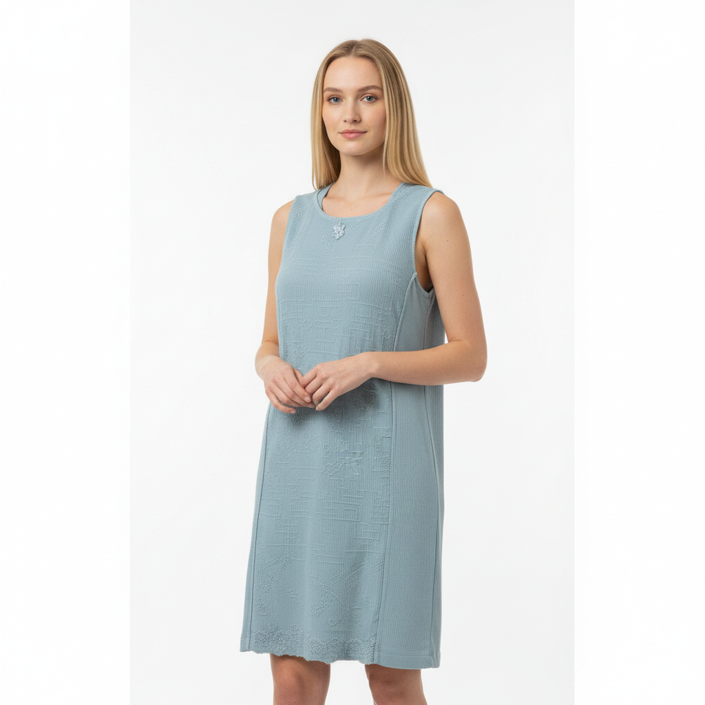 Elisa Cavaletti Acqua-Green Textured Dress – IT 42 / S / UK 8 — photograph 1